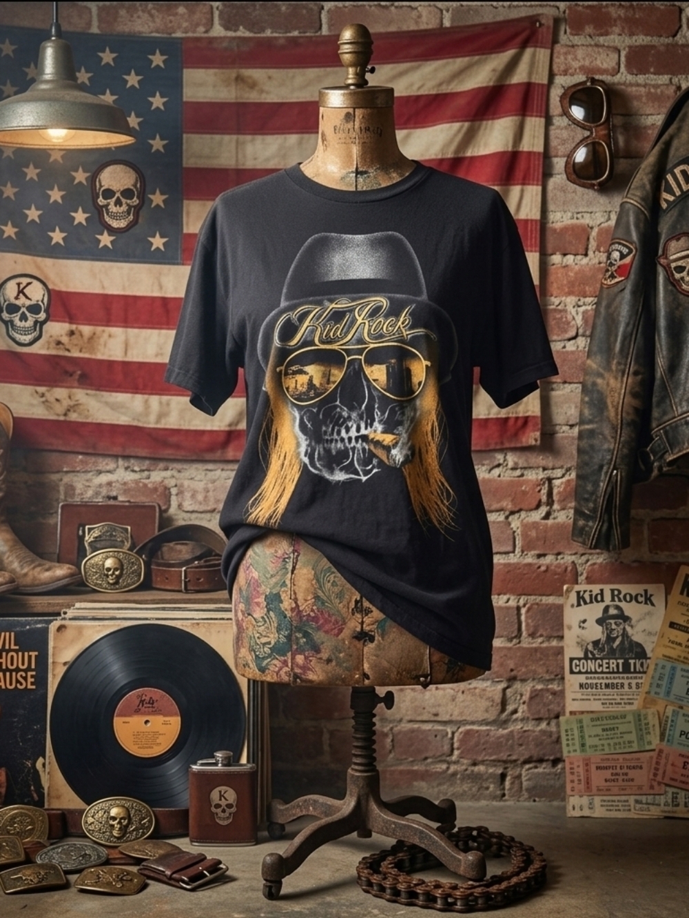 Vintage Kid Rock Born Free 2011 Tour Graphic Tee – XL